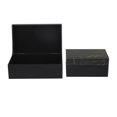 thumbnail image 6 of CosmoLiving by Cosmopolitan Geometric Black Glass Decorative Box with Hinged Lid, 2 Count, 6 of 8