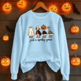 thumbnail image 2 of LIIPEE Halloween Graphic Sweatshirts For Women Long Sleeve Crew Neck Pullover Ladies Fall Winter Comfortable Versatile Sweatshirt,XL, 2 of 5