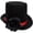 Black Rose, variant on Adult Victorian Top Hat, Rose Flower Magic Hat Jazz Cap Unisex Fedoras Hat Pirate Hat For Party Hat