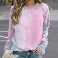 thumbnail image 2 of Sweatshirt For Womens Crewneck Colorful Marble Pattern Hoodies Teen Girls Cute, 2 of 7