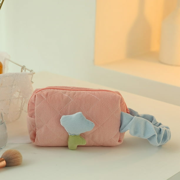 Bolsa de maquillaje de gran capacidad con caja de almacenamiento para artículos de aseo - Bolsa organizadora cosmética de 20x12,5x8cm para viajes y uso diario