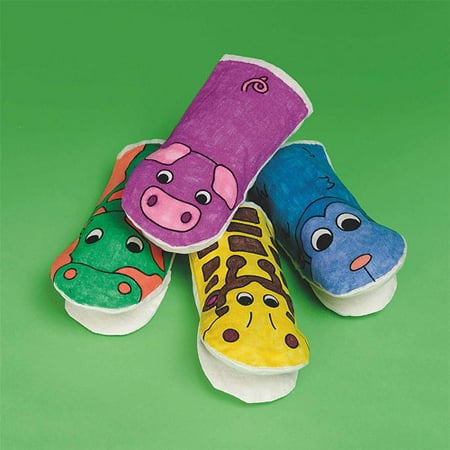 - Color-Me Animal Hand Puppets Kit, Makes 12