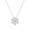 Rose Gold in Silver Chain, variant on Collection 14K Solid Yellow Gold Floral Pendant Necklace for Women with 18 inch Gold Chain 0.93 cttw, Pear (0.80 ct) & Round (0.13 ct) Lab Grown White Diamond