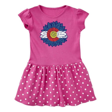 

Inktastic Colorado Flag Sunflower Gift Toddler Girl Dress