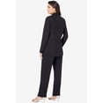 thumbnail image 5 of Roaman's Women's Plus Size Long Sleeve Ten-Button Shawl-Collar Pant Suit – 2-Piece Pant Set, 5 of 5