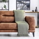thumbnail image 3 of Eco-Friendly Waffle Weave Cotton Throw Blanket for Sofa or Chair - Pistachio Green 130x170cm, 3 of 5