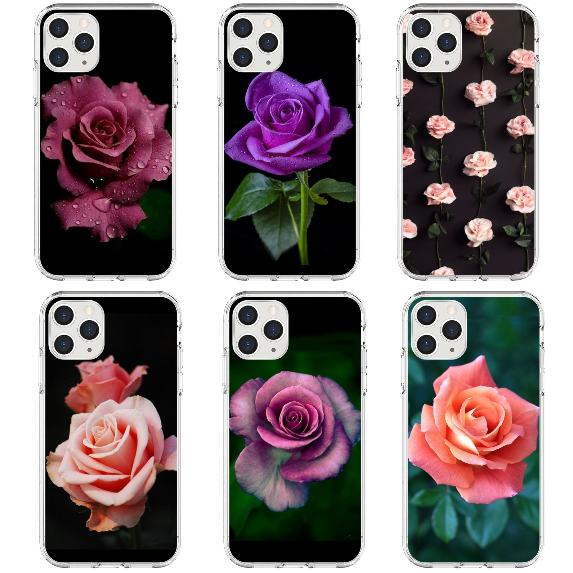 For iPhone models 5 SE 6 6s 7 8 plus X XR Xs Max 11 12 Floral Flowers iPhone 12 pro max case cover