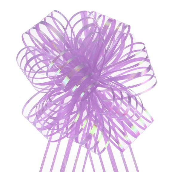 10pcs 4 Inch Large Pull Bow Gift Wrapping Bows Ribbon Organza Light Purple for Wedding Baskets Party