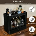 thumbnail image 3 of Wooden Cologne Organizer for Men Multi-Slide Tiers of Standing Perfume Display Holder(Black), 3 of 8