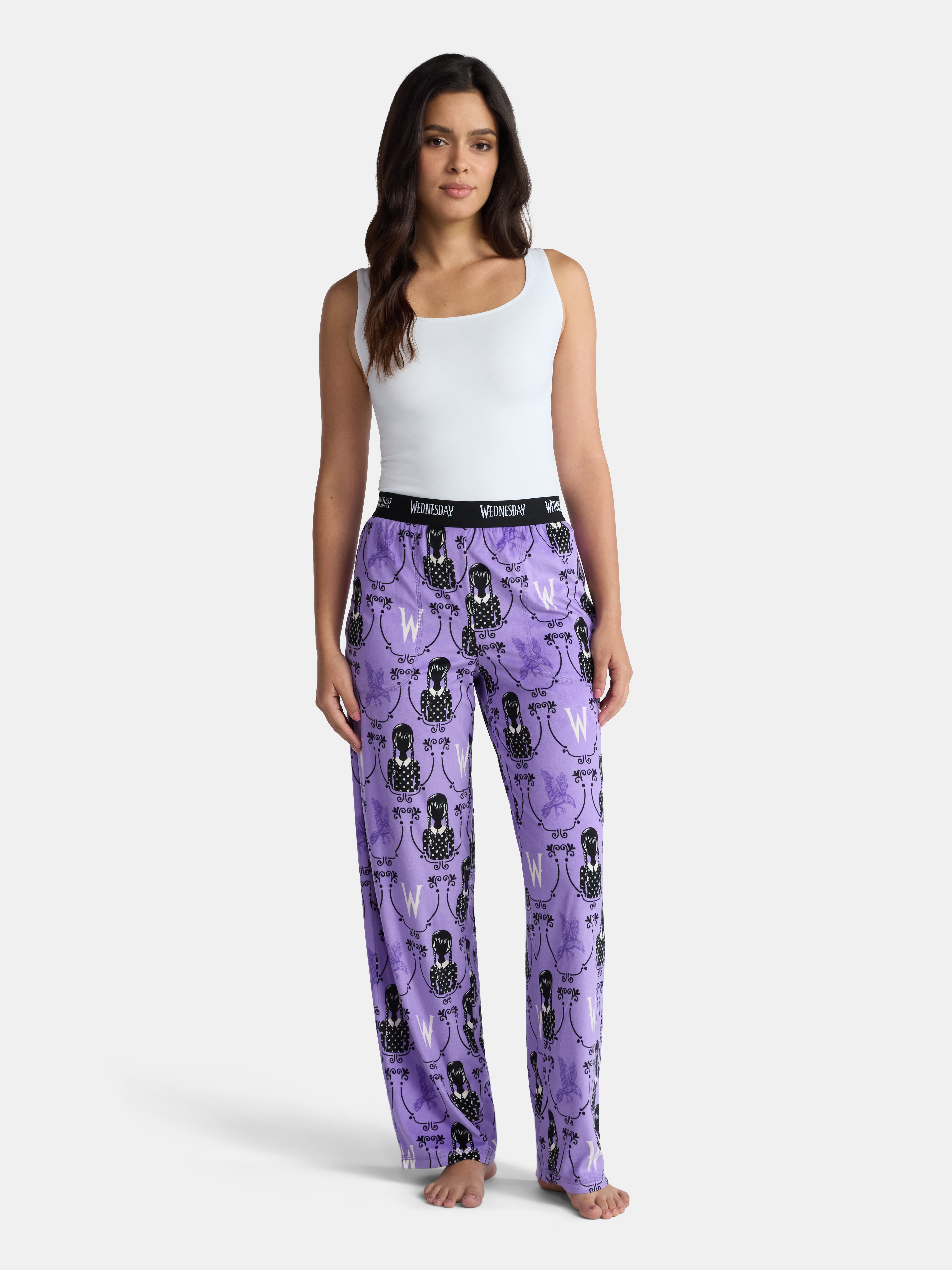 Wednesday Addams Women’s Pajama Pants, Sizes XS-3X