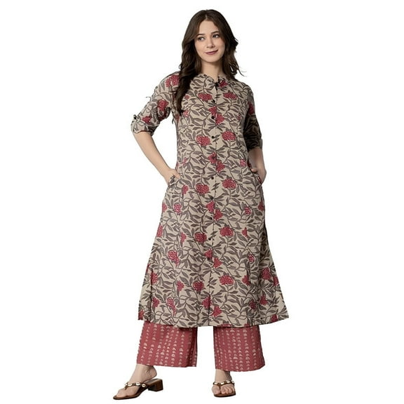 rytras Women Kurta with Palazzo Pant Set - Indian Ethnic Traditional Wear Kurta Set