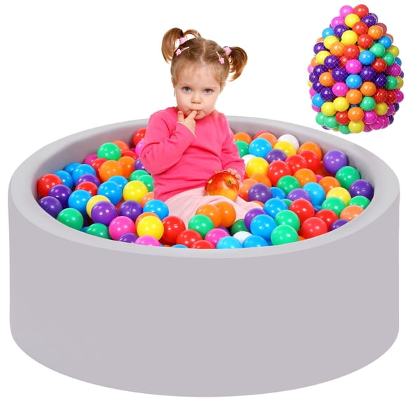 Piscina de bolas de espuma Wilwolfer para niños pequeños con 200 pelotas durante más de 1 año