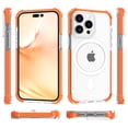 thumbnail image 4 of Elehold Magsafe Clear Case for iPhone 14 Pro 6.1 inch with Magnetic Charging Wireless Anti-Scratch Shockproof Clear Four Corner Cushion Durable Anti-Dropping Case, Orange, 4 of 9
