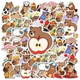 thumbnail image 3 of 35pcs Adorable Kids Stickers Bear Stationery Funny Animal for Phone Luggage Laptop, 3 of 9