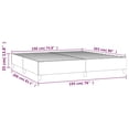 thumbnail image 4 of vidaXL Bed Frame Dark Grey 193x203 cm King Velvet, 4 of 5