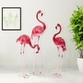 thumbnail image 3 of Flamingo Garden Statues Set of 3 - Iron Outdoor Decor with High-Temp Paint, 47.24" Tall for Wedding/Home/Garden (Red/Pink), 3 of 17