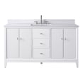 thumbnail image 4 of Vanity Art 60" Bathroom Vanity with Sink and Engineered Marble Top, Freestanding Storage Cabinet with 2 Drawers, 2 Shelves and 1 Flip Down Tray, 4 of 9