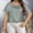 Gray, variant on Tqcoqu Plus Size Satin Blouses for Women Summer Loose Crew Neck Short Sleeve Dressy Business Casual Tunic Tops,Orange,Women's XL-XXXXL