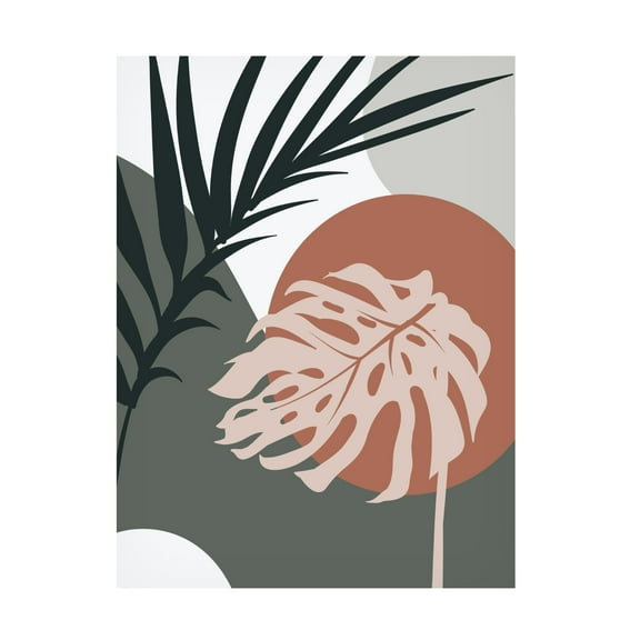 Trademark Fine Art Beth Cai Tropical Leaves No2 Canvas Wall Art