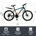 thumbnail image 5 of Mountain Bike, 24 Speeds with Disc Brakes High-Carbon Steel Frame Mens Womens Mountain Bike, 24 26 27.5 Inch Front Suspension MTB Bicycle for Adult & Teenagers, 5 of 12