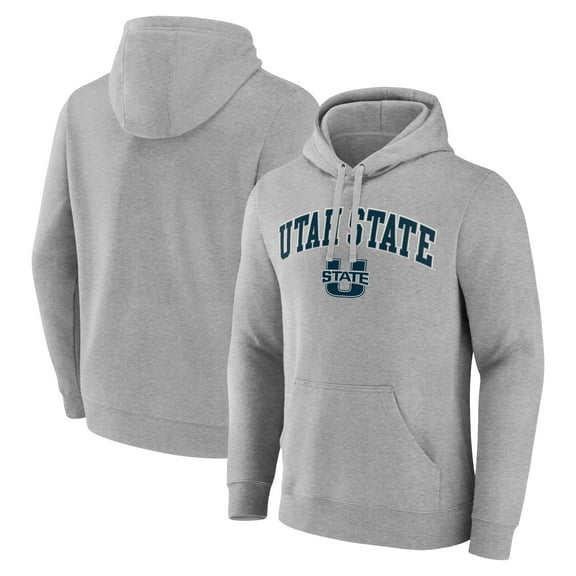 Men's Gray Utah State Aggies Campus Pullover Hoodie