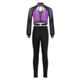 thumbnail image 2 of TSSOE Gymnastic Outfits for Girls Cheerleading Jazz Hip-hop Dance Clothes Set Figure Ice Skating Performance Dancewear Purple 14, 2 of 7