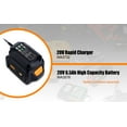 thumbnail image 4 of 20V Battery Charger WA3742 for Worx 20V Charger WA3732 WA3742 WA3868 4.0Ah WA3578 2.0Ah WA3575 WA3520 WA3525 Worx 20V Battery Charger, 4 of 6
