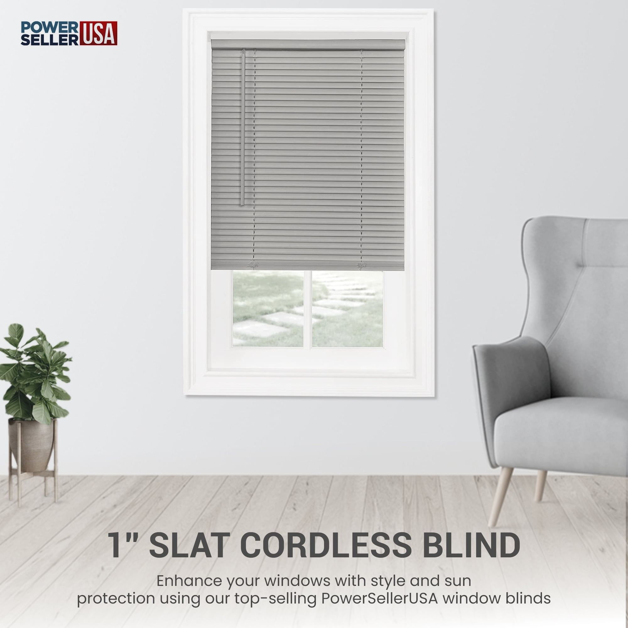 PowerSellerUSA Cordless Window Blinds, Privacy & Light Filtering 1 ...