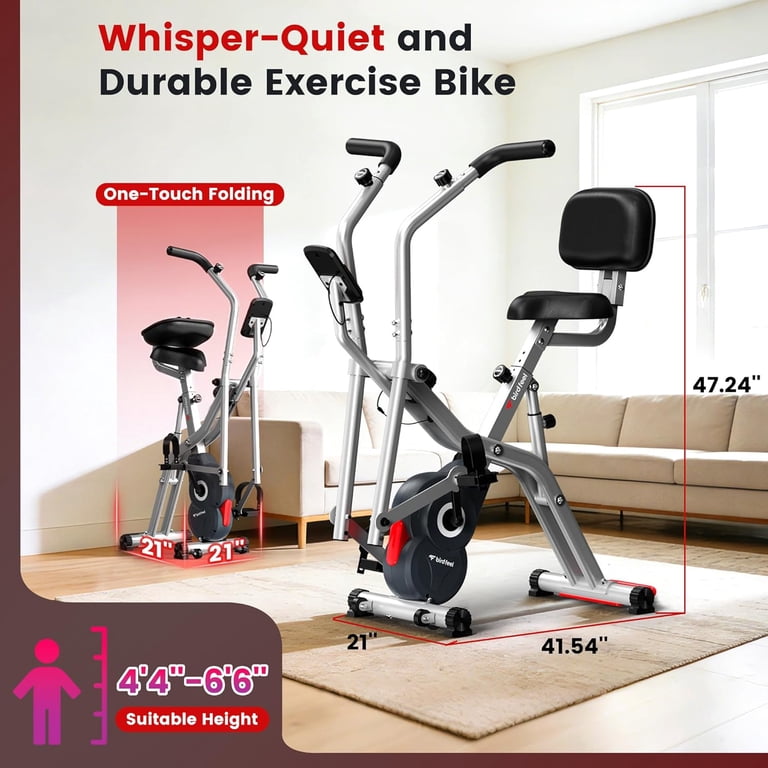 pooboo Magnetic Indoor Exercise Bike, 40 Lb Flywheel, Home Cardio