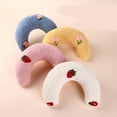 thumbnail image 2 of Volkmi 1 Pcs Polyester+PP Coton Oreiller pour Chat en Forme de U Protection Cervicale Sommeil Profond Oreiller pour Animal Chiot Chat Oreiller pour Chat 24*20*7cm Jaune, 2 of 12