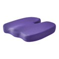 thumbnail image 2 of Cojín de asiento-cojín de espuma de memoria para asiento, oficina, silla de escritorio de ordenador, coche, viaje-para ciática, coxis alivio del dolor - Púrpura Baoblaze cojín de asiento de espuma viscoelástica, 2 of 8