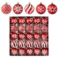 thumbnail image 6 of 25 Piece Hand Painted Vintage Christmas Ornaments Set - Holiday Tree Decor for Festive Gatherings and Seasonal Celebrations 6cm, 6 of 8