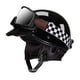 thumbnail image 3 of Casco de media cara, casco de scooter, gorra vintage transpirable, casco de bicicleta, ciclomotor Negro brillante, 3 of 9
