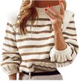 thumbnail image 1 of Pulls pour Femmes Pulls à la Mode Femmes Pulls Femmes Automne Hiver Col Rond Impression Pull Loisirs Tricot Manches Longues Tops, 1 of 4