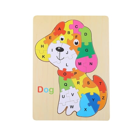 veZve Wooden Jigsaw Alphabet Puzzle for Kids 5 to 7 Years Old Toy, Dog