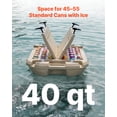 thumbnail image 4 of VEVOR Floating Cooler, 40 QT Floating Ice Chest with Dry Storage & Tow Rope, Premium LLDPE Amphibious Drink Cooler for Water & Land, Cruise Smoothly Stable on Lake, River, Pool, Beach, Kayak, Apricot, 4 of 9