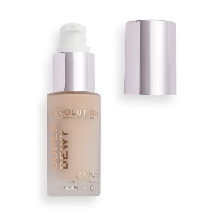 Makeup Revolution Superdewy Make Up Serum, Light Coverage Makeup  Foundation, Leaves A Dewy Finish, Vegan and Cruelty Free 