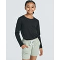 thumbnail image 2 of Real Essentials 4 Pack: Girls Dry-Fit Long Sleeve Active Crew Neck T-Shirt - Super Soft Tee, 2 of 5