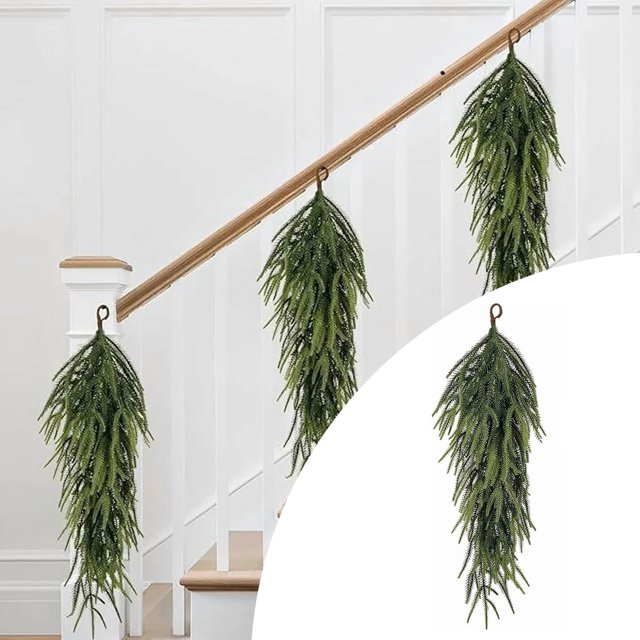 ERK Double Color Faux Needle Wall Hanging Vine For Home And Greenery Leaf Arrangement