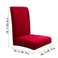 thumbnail image 2 of XIAOLE Chair Covers for Dining Room, Stretch Solid Color Chair Covers, Washable Spandex Dining Chair Slipcovers Seat Protector for Dining Room, Kitchen, Hotel (Red), 2 of 5