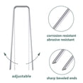 thumbnail image 3 of 200Pcs Galvanized Garden Staples Landscape Ground Nails Stakes Pins Spikes Pegs U-shaped 6" 11 Gauge Steel Fit for Securing Weed Barrier Fabric Landscape Ground Cover Lawn, 3 of 6