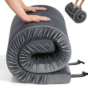 Teler CertiPUR-US 3" Memory Foam Camping Mattress Pad, Portable Foam Sleeping Pad for Camping, Roll up Sleeping Mat for Adults , Car, Tent SUV Cot Mattress