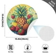 thumbnail image 3 of Round Placemats Plate Mats 15 Inch Non-Slip Heat Resistant Washable PVC Set Table Decoration for Kitchen Dining Pineapples and Strawberries, 3 of 6