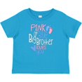 thumbnail image 3 of Inktastic Pink or Blue, Big Brother Loves You Footprints and Heart Boys Baby T-Shirt, 3 of 5