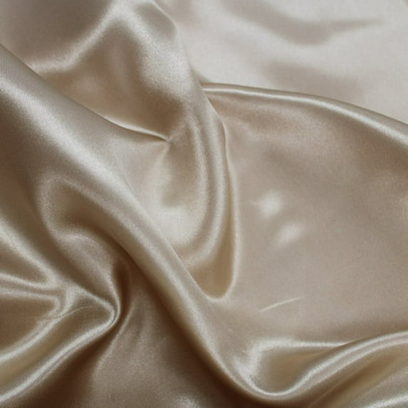 FREE SHIPPING!!! 60" inches Wide - by 20 Yards - Charmeuse Bridal Satin Fabric for Wedding, Apparel, Crafts, Decor, Costumes (CHAMPAGNE, 20 YARDS)