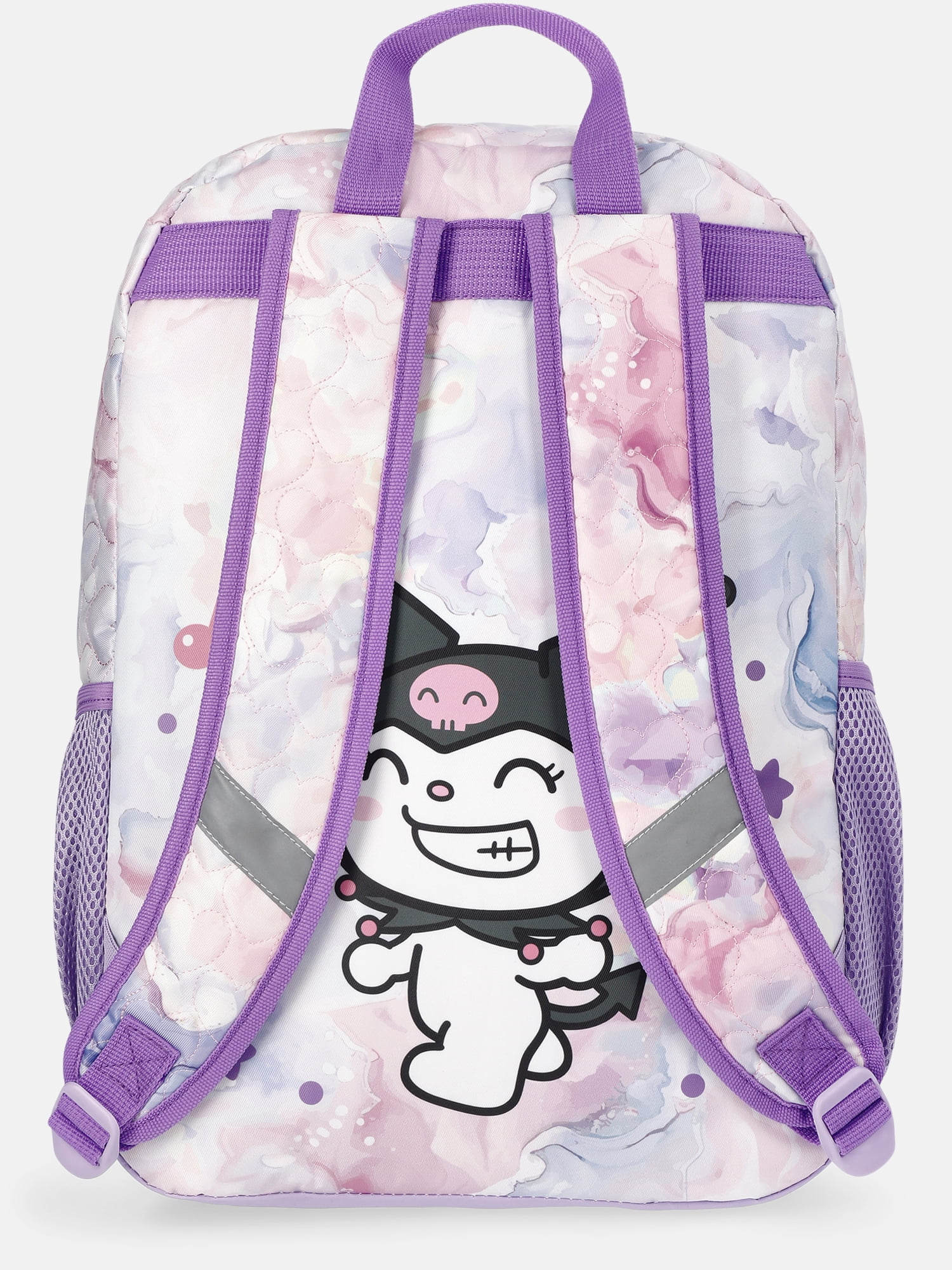 Sanrio Hello Kitty and Friends Girls 17" Kuromi Quilted Backpack, Purple