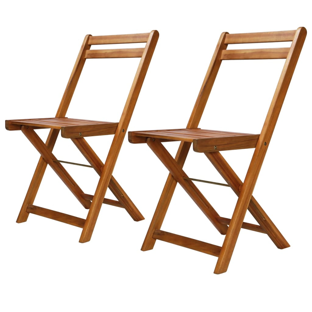 Kepooman Outdoor Patio Portable Folding Acacia Wood Bistro Chair for Poolside Garden, Set of 2, Brown Kepooman Outdoor Patio Portable Folding Acacia Wood Bistro Chair for Poolside Garden, Set of 2, Brown
