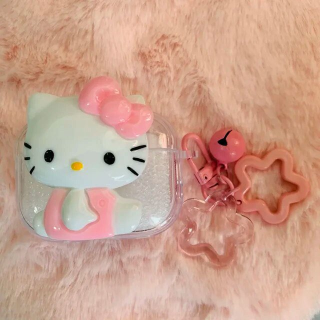 Sanrio Hello Kitty Earphone Case Accessories for AirPods 1/2/3 Pro/2 Apple Bluetooth Earphone Charging Case Silicone PC Case