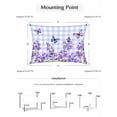 thumbnail image 6 of Purple Flowers Sun Shade Sail 8' x 10', Spring Watercolor Butterfly Purple Plaid Rectangle Outdoor Sunshade Canopy, Waterproof UV Block Patio Covers for Garden Yard Beach, 6 of 9