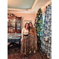 thumbnail image 6 of Jaimenalin Women'S Chiffon Elastic High Waist Pleated A-Line Flared Maxi Skirts Flower-256 M, 6 of 9